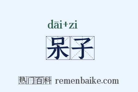 呆子是什么意思的图片